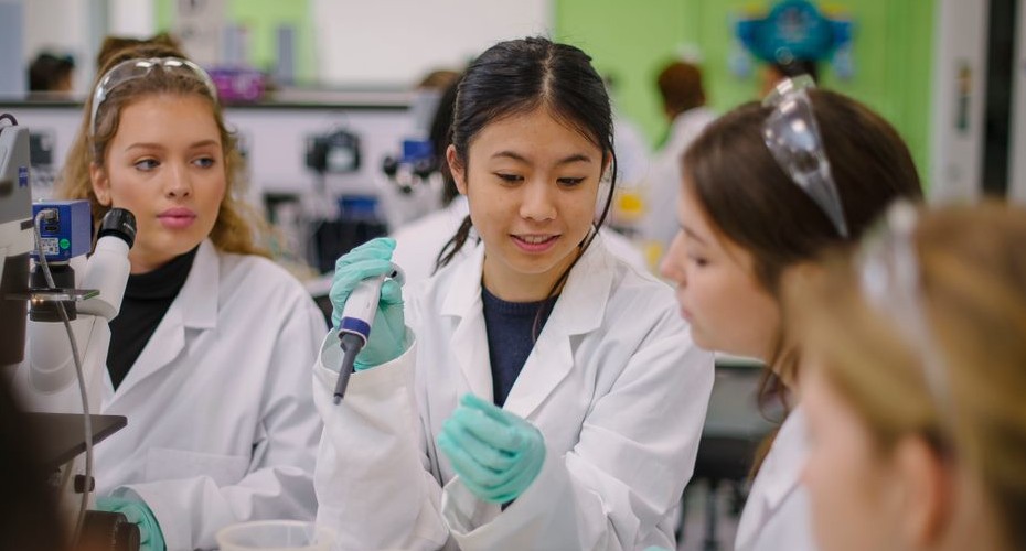 Medical Sciences students in lab