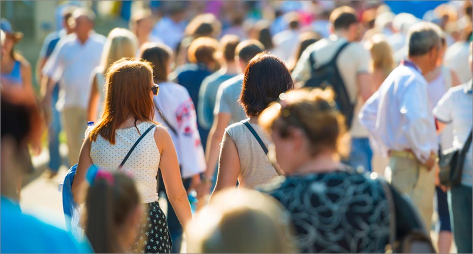 Crowd of women